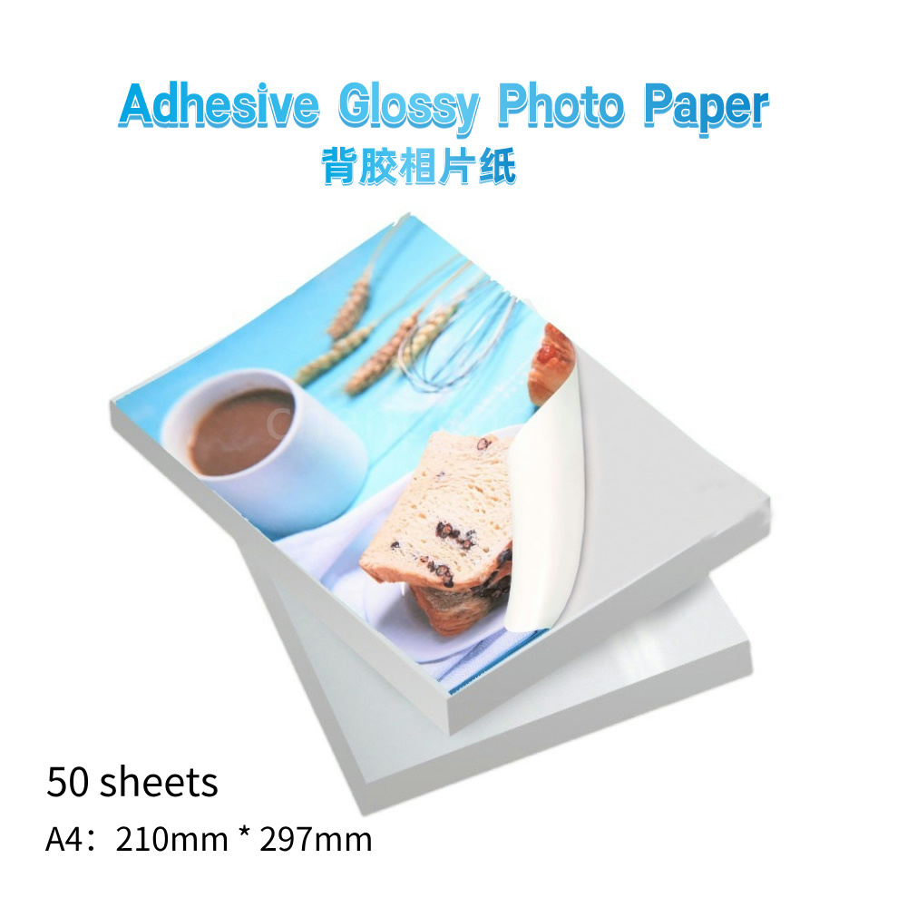 Ink Blotter Paper - ورق صور لامع لاصق A4، 50