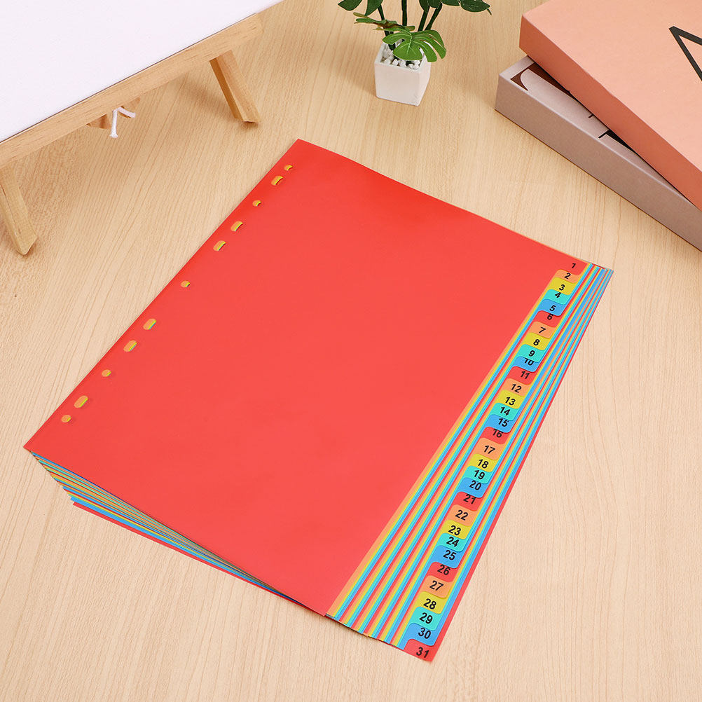 Tab Divider A4 - مجموعتان من فواصل الفهرسة A4 البلاستيكية،