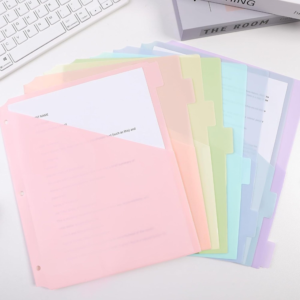 8 قطع فواصل ملفات بلاستيكية بح - مراجعة Tab Divider A4 وسعره
