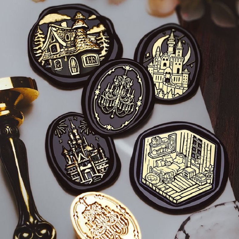 ختم شمعي عتيق بتصميم قلعة قديم - مراجعة Wax Seal Stamp Set وسعره