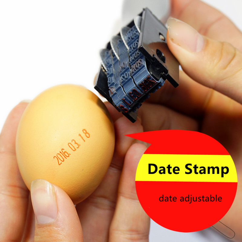 أختام تاريخ محمولة للبيض والسو - مراجعة Rubber Date Stamp وسعره