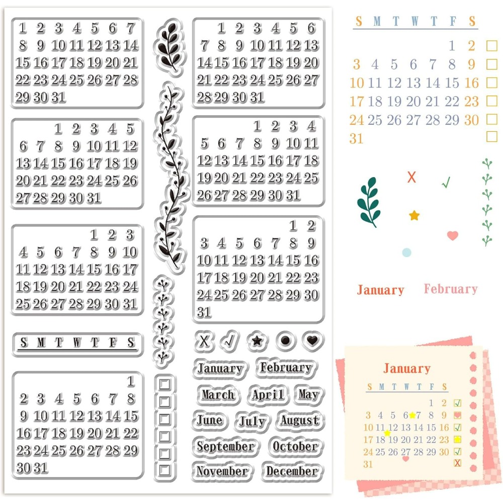 أوراق طوابع واضحة للتقويم، قاب - مراجعة Rubber Date Stamp وسعره