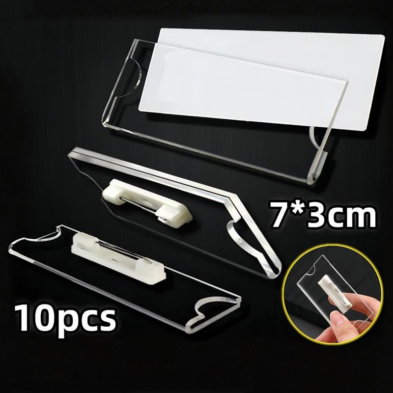 مشبك دبوس أمان شفاف، حامل بطاق - مراجعة Index Card Holder وسعره