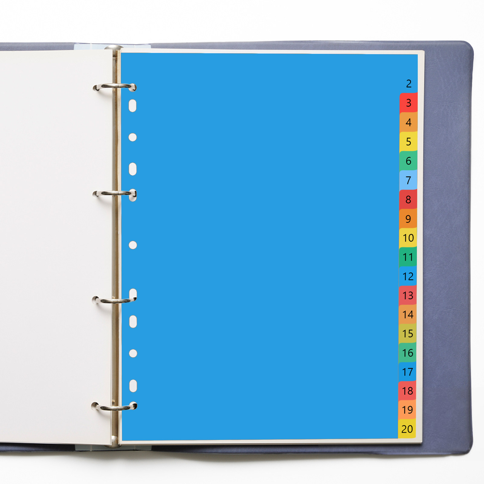 20 صفحة من فواصل الأوراق البلا - مراجعة Tab Divider A4 وسعره