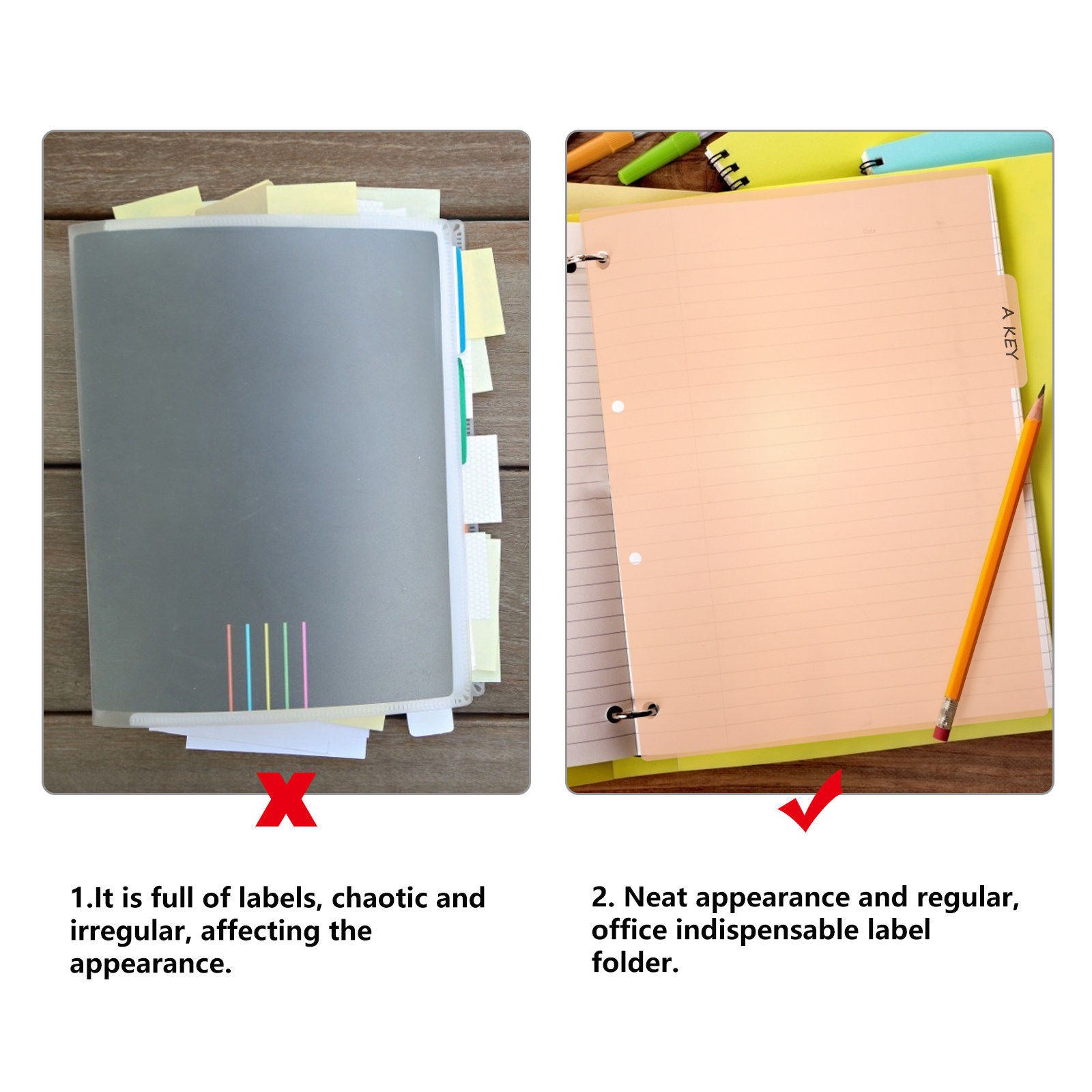 10 قطع من فواصل الفهرسة البلاس - مراجعة Tab Divider A4 وسعره